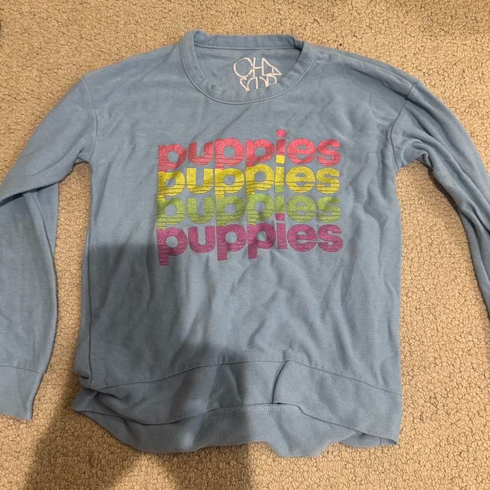 Chaser Girls Puppies Sweatshirt Size 8